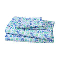 Beatrice Home Fashions Coastal Print Microfiber Sheet Set, Soft, Comfy, 12' Deep Pockets, Queen, Clearwater Aqua