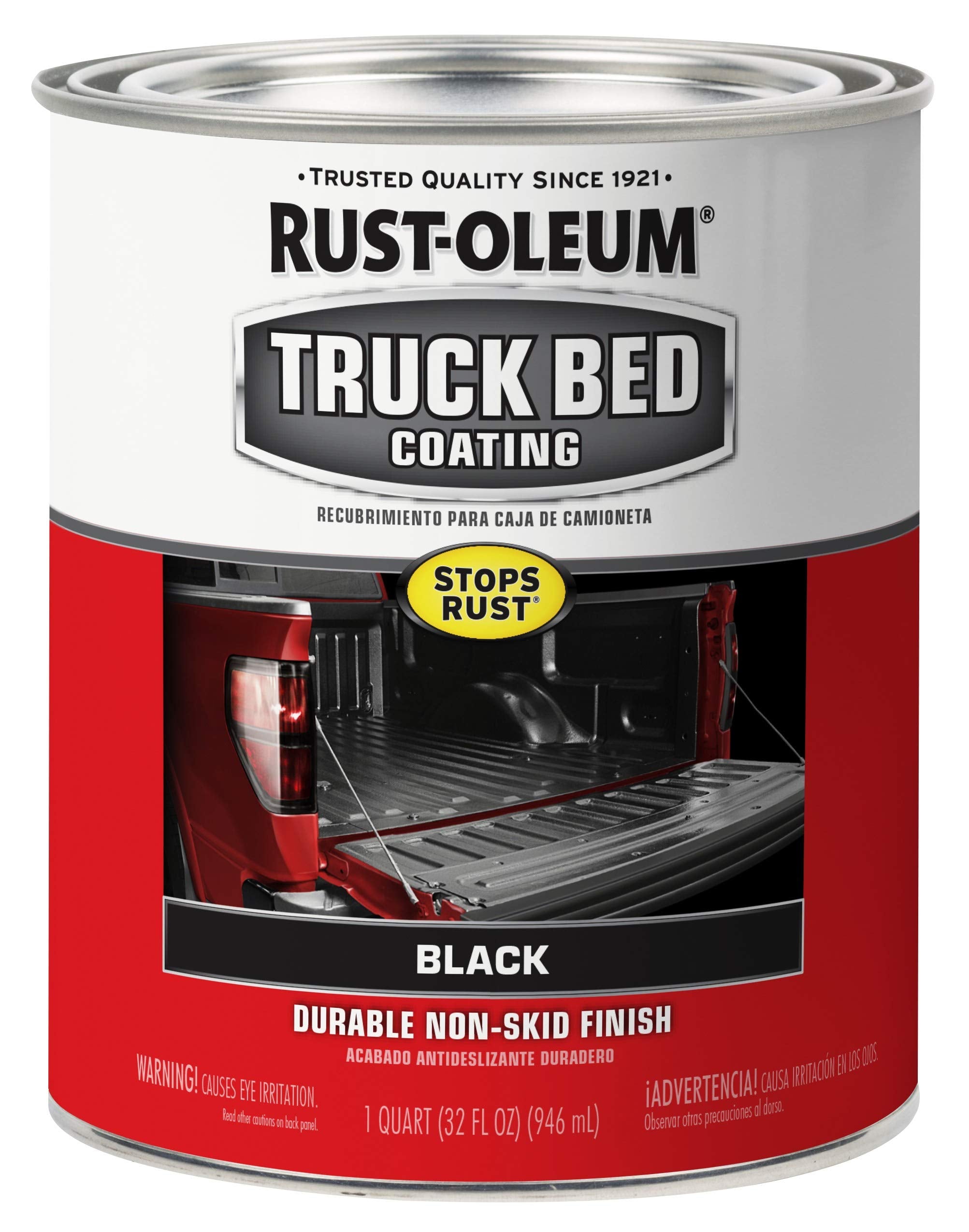 Rust-Oleum 342668 Automotive Truck Bed Coating, 1 Quarts (Pack Of 4), Black, 128 Fl Oz