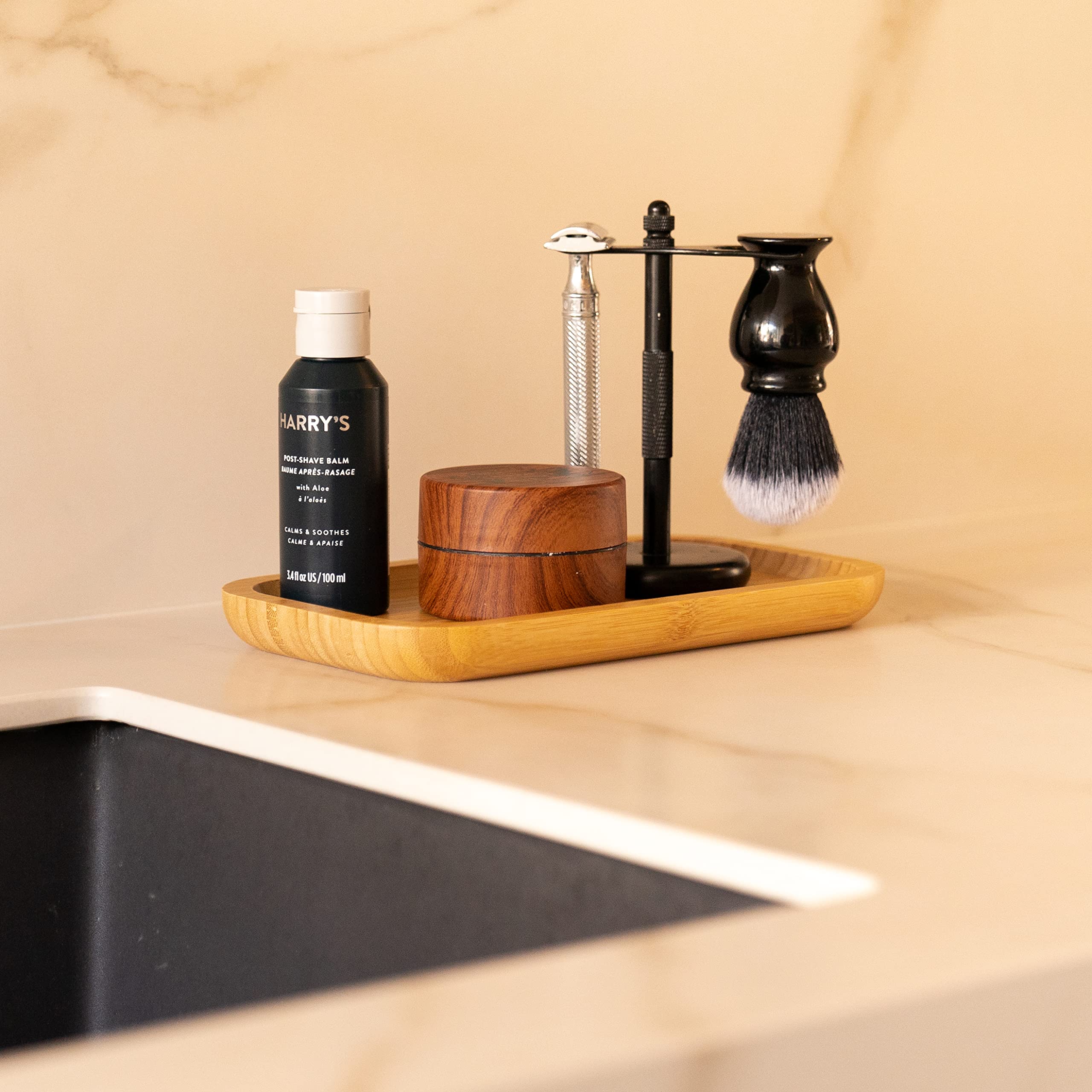 Bamboo Vanity Tray, Bathroom Counter Tray, Toilet Tank Top Tray For Organizing And Decor Display, 11.8 X 5.1 X 0.8 Inch