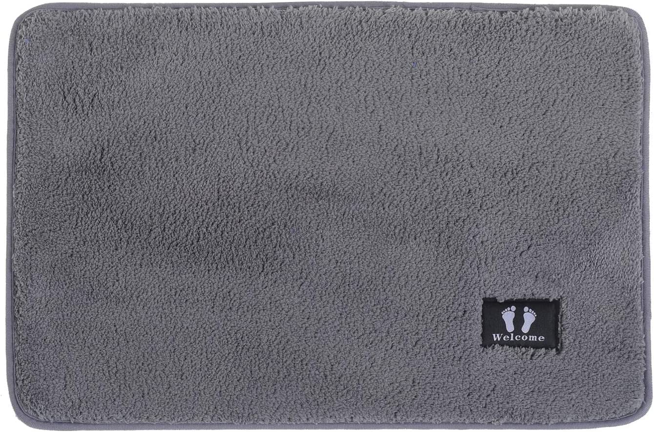 REMANG Microfiber Door Mats for Home/Office Non Slip Water Absorbent Bathroom Mat for Entrance Door Hallway Living Room Office M