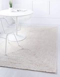 Unique Loom Braided Chindi Collection Area Rug - Layer (6 1 x 9 Rectangle, Ivory/ Beige)