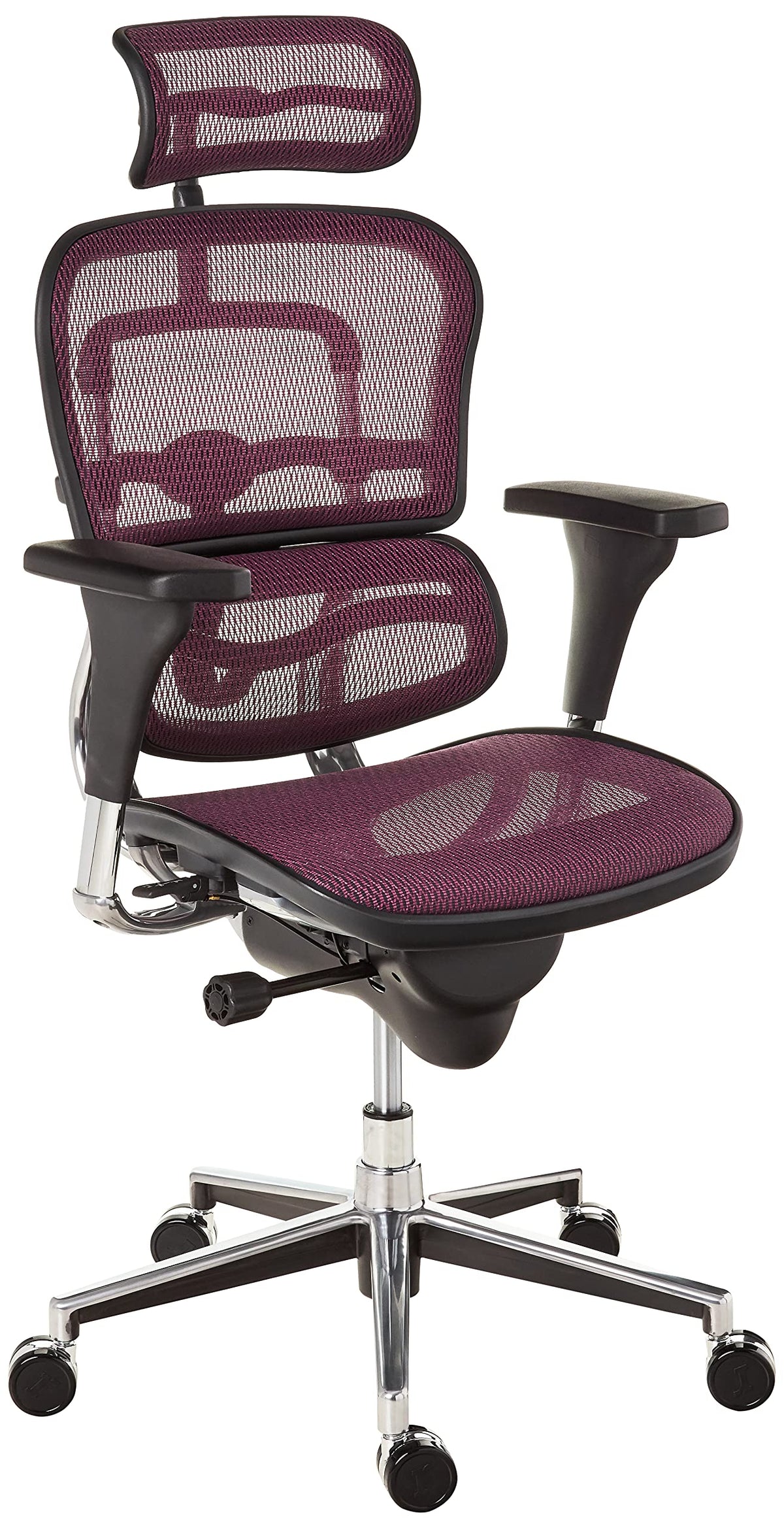 Eurotech Seating Ergohuman High Back Mesh Managers Chair, Plum Red