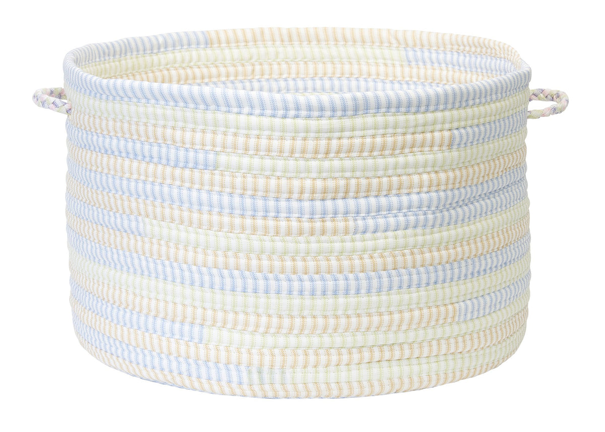Colonial Mills Ticking Stripe Utility Basket, 14 By 10-Inch, Starlight