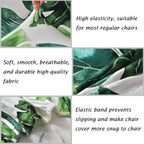 Hzdhclh Chair Covers For Dining Room Set Of 4,Stretch Spandex Green Parsons Chair Slipcover 4 Pack,Washable Anti-Dust Chair Seat