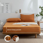 Everly Linen Sheets Set King Size,100% French Stonewash Pure Linen Sheets Set,4Pieces (1Flat Sheet,1Fitted Sheet,2Pillowcase) Su