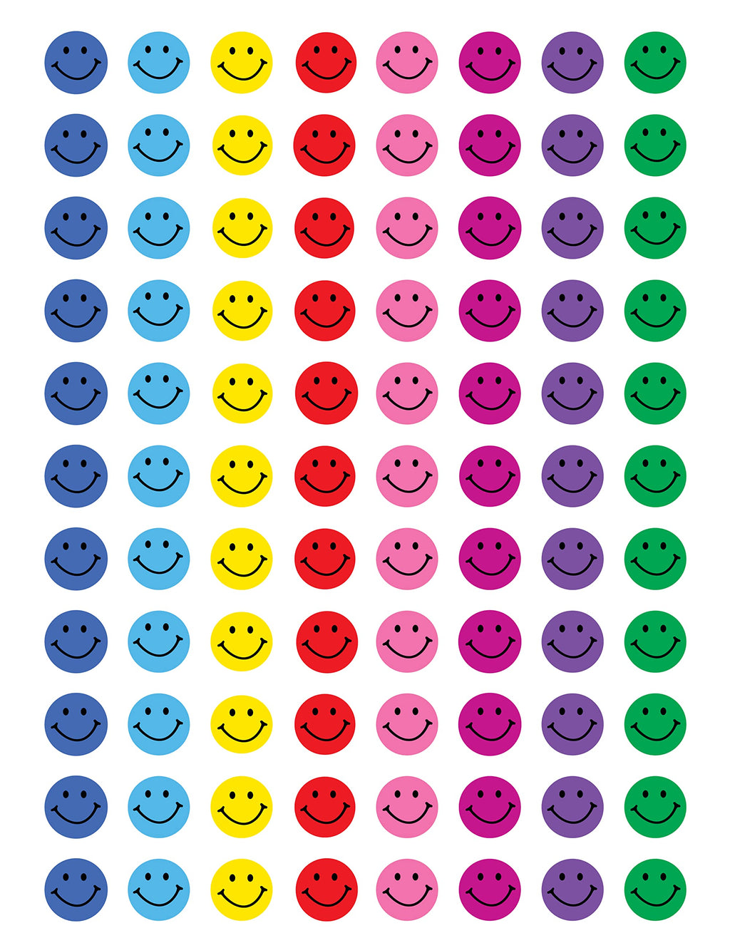 Teacher Created Resources Happy Faces Mini Stickers, Multi Color (1236) 0.38 Inch