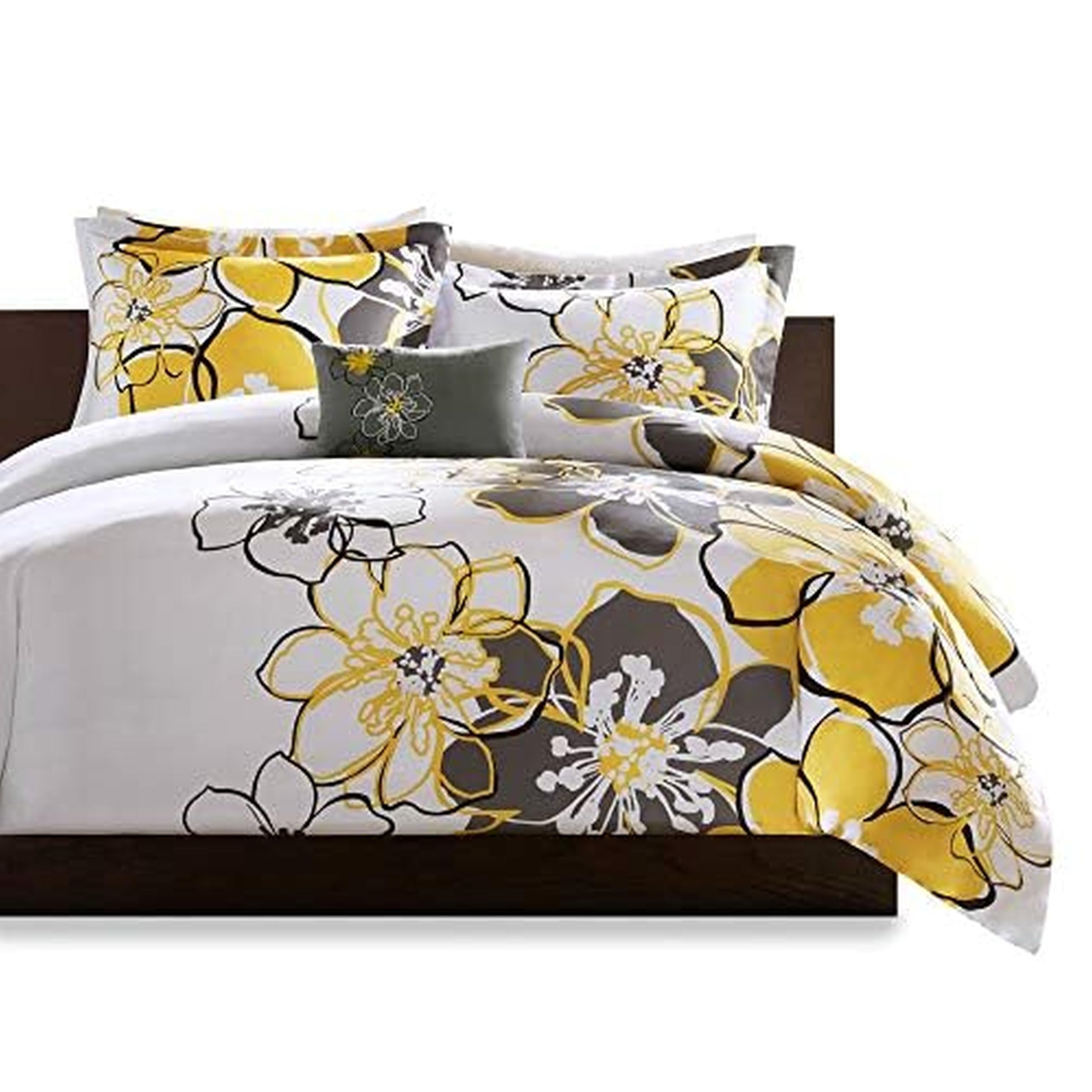 Mi Zone Kids Allison Comforter Set Fun Bedroom D  Cor Modern All Season Floral Vibrant Color Cozy Bedding Layer, Matching Sham,