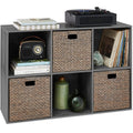 Best Choice Products 6-Cube Storage Organizer, 13.5in Shelf Opening, Bookcase, Display Shelf, Customizable w/ 3 Removable Back P