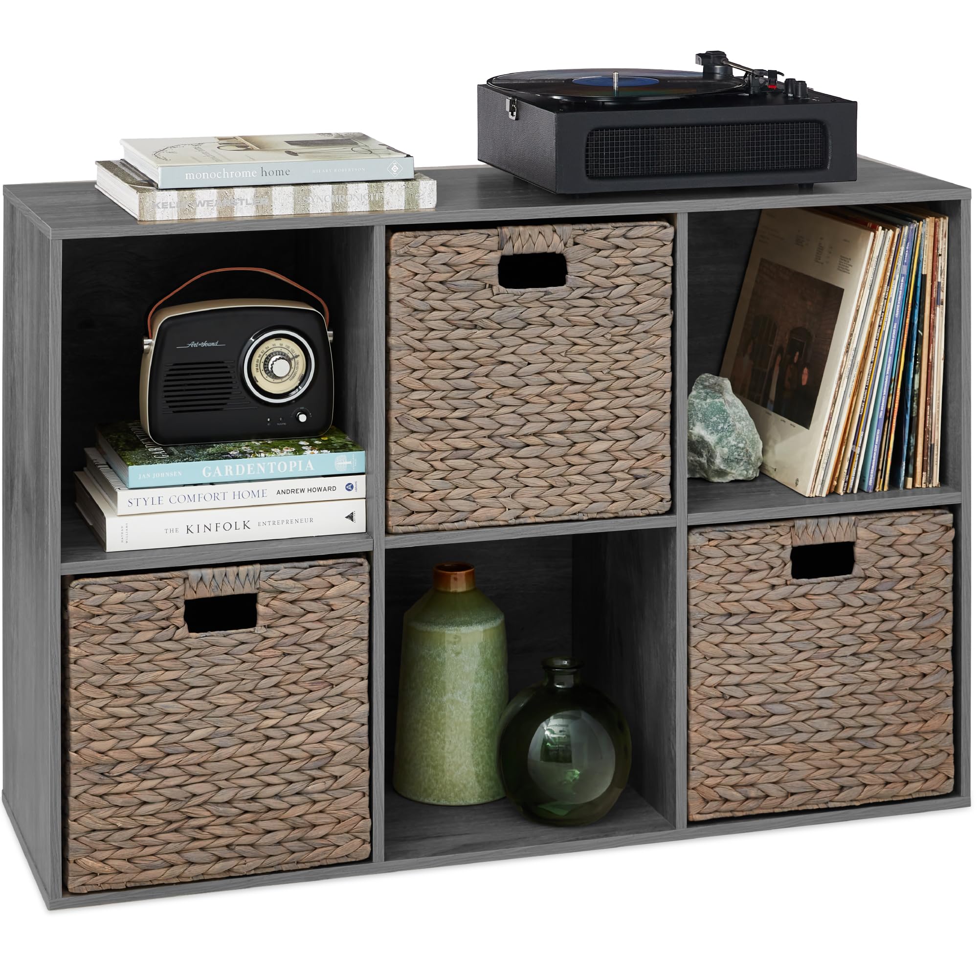 Best Choice Products 6-Cube Storage Organizer, 13.5in Shelf Opening, Bookcase, Display Shelf, Customizable w/ 3 Removable Back P