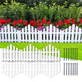 Flapkwan No-Dig Garden Edging Border 13Ft Landscape Edging 9.3 Inch Tall For Flower Bed Fence, 14Pcs Garden Lawn Edging With Sta
