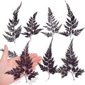 ALJ 42PCS Pressed Ferns Leaves, Natural Purple Dried Ferns Leaves Plant Pressed Leaf for Resin Art DIY Craft Embellishment Decor