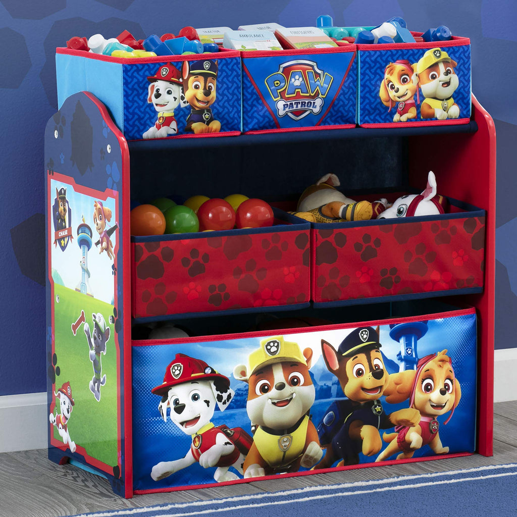 Delta Children 6 Bin Design And Store Toy Organizer - Greenguard Gold Certified, Nick Jr. Paw Patrol