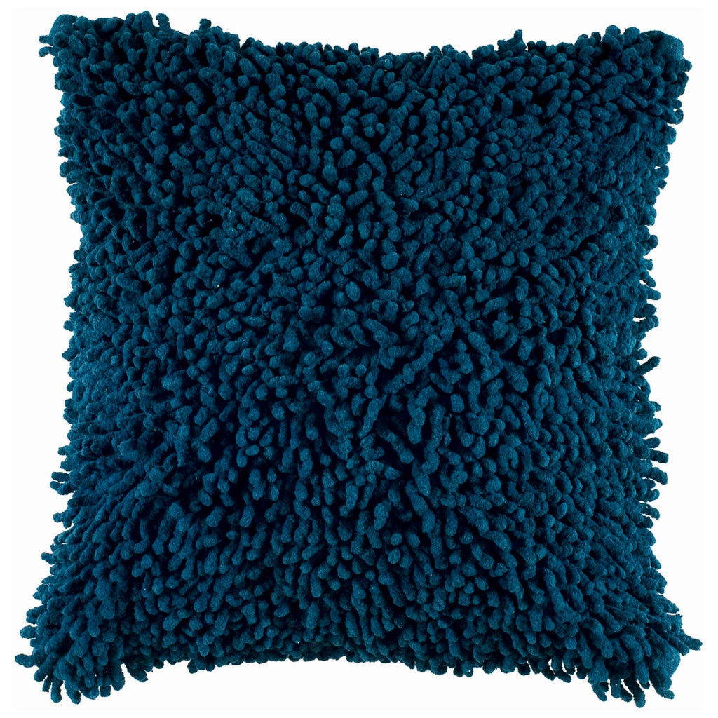 Rizzy Home | T04050 | Poly Fill Decorative Pillow | 18"X18" Blue/Blue/Solid