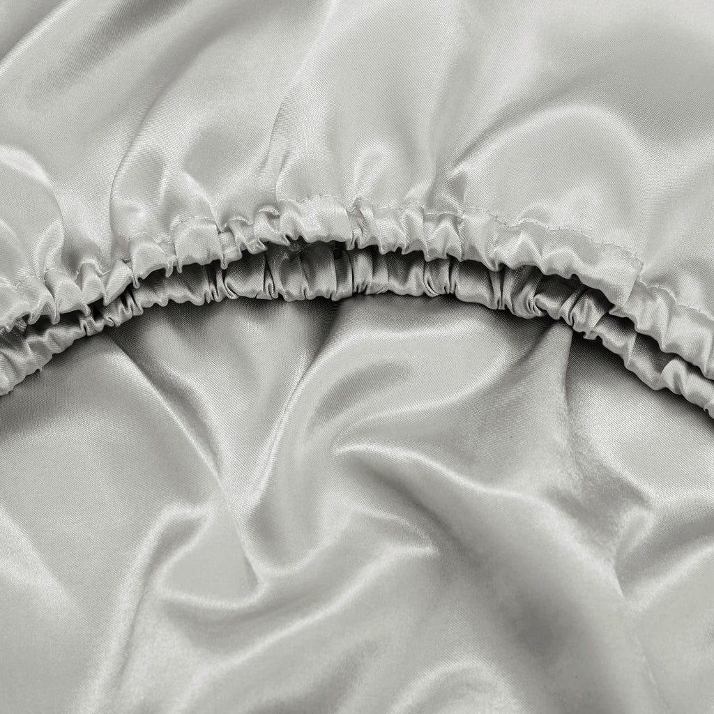 Lanest Housing California King Silk Satin Fitted Sheet, Soft Deep Pocket Single Bottom Bed Sheets Sold Separately, Wrinkle Free,