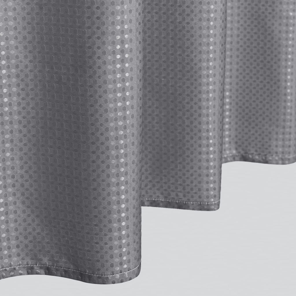 Silver Grey Hotel Style Shower Curtain Small Size Luxury Ombre Waterproof Waffle Cloth Shower Stall Curtains For Rv Bathroom Gre