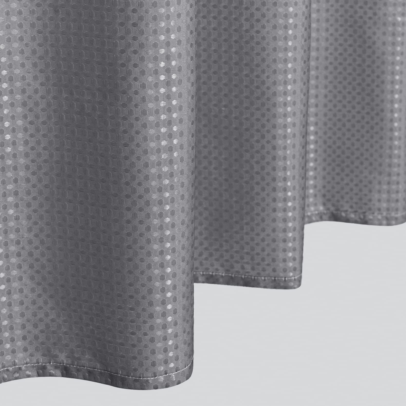 Silver Grey Hotel Style Shower Curtain Small Size Luxury Ombre Waterproof Waffle Cloth Shower Stall Curtains For Rv Bathroom Gre
