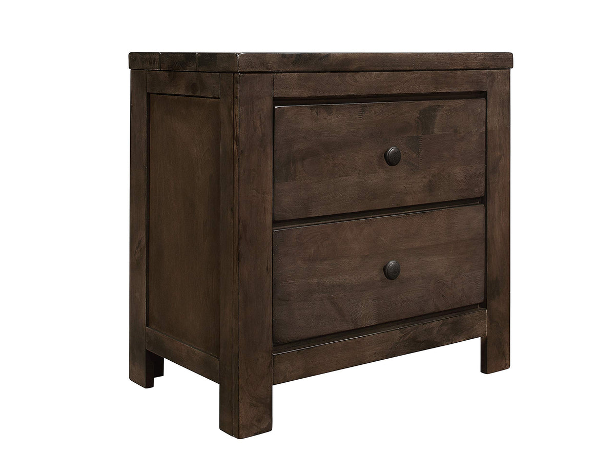 Wallace & Bay Bonilla Nightstand, Gray Brown