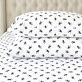 Elegant Comfort Ultra Soft 4-Piece 100% Turkish Cotton Flannel Sheet Set - Holiday Christmas Flannel Sheets, Warm And Cozy Premium Quality, Deep Pocket Fitted Sheet- Twin, Black Elk