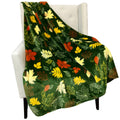 Serafina Home Throw Blanket: Velvety Soft, Durable Fleece Accent For Bed Or Couch, Olive Leaves, 50 X 70 Inches