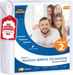 Utopia Bedding Premium Zippered Mattress Encasement (Fits 12 Inches Mattress, Queen) - Waterproof And Bed Bug Proof Mattress Pro