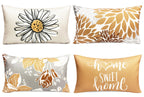 Rysmiyou Decorative Throw Pillow Covers Set Of 4 Coffee Pillow Covers 12X20 Inch Throw Pillow Cases Linen Square Pillow Case,Far