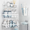 Liuoud Shower Caddy 5 Pack, Bathroom Shower Organizer Rack for Inside Shower, Adhesive Shower Shelf,Shampoo Holder, Shower Baske