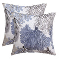 Uxcell Pack Of 2 Throw Pillow Covers Cases Modern Coral Coastal Beach House Home Decor Linen Cushion Cover For Couch Sofa Blue 1
