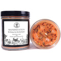 Manifestation Affirmation Candle | 9 oz Natural Soy Wax & Citrine Crystals, Herbs & Essential Oils | Dreams, Wishes, Law of Attr