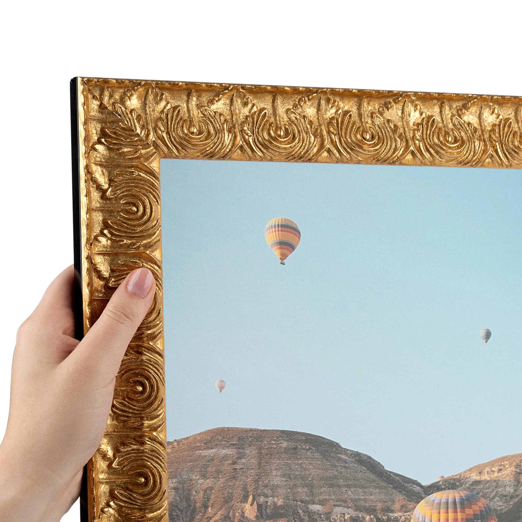 ArtToFrames 26x38 Inch Gold Picture Frame, This 1.75 Inch Custom Wood Poster Frame is 1.75  Wide - Gold and Black, Great for You