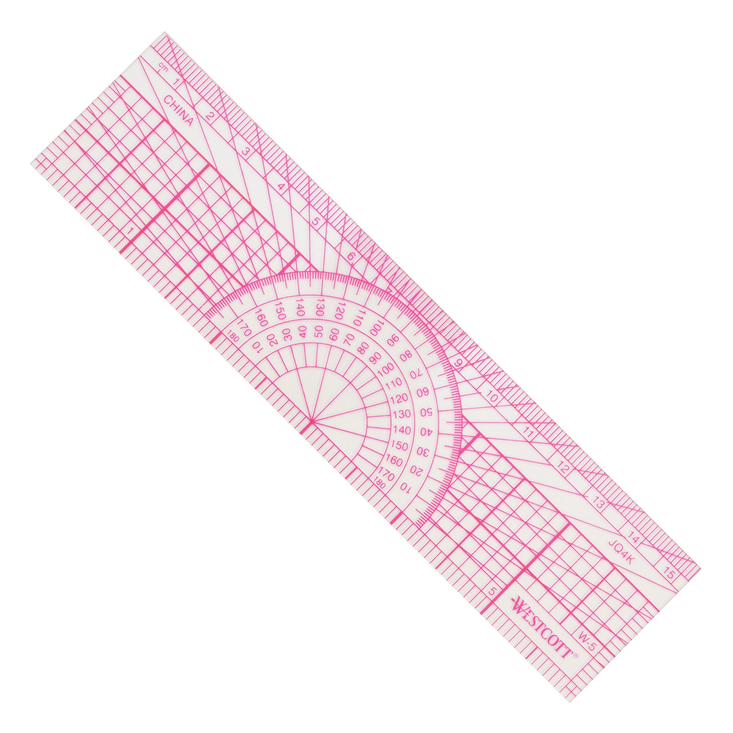 Westcott Protractor Ruler, 6', 15Cm, Transparent (W-5)