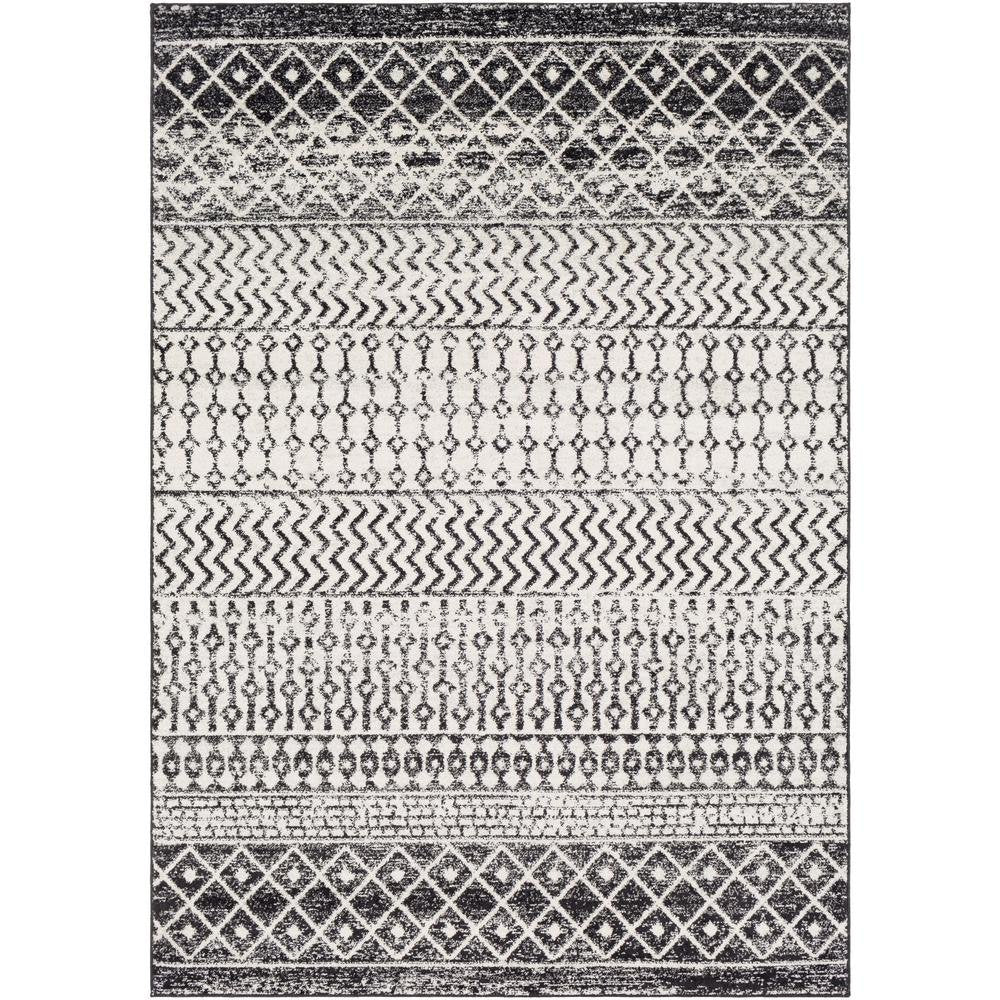 Livabliss Chester Boho Moroccan Area Rug, 2 x 3, Black