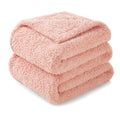 Exclusivo Mezcla Light Pink Fleece Blanket For Couch, Soft And Cozy King Blankets For Women, Suitable For All Seasons, 90X104 In