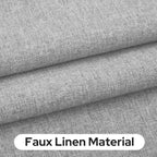 HOMEIDEAS Blackout Linen French Door Curtains, 26"x20", Light Grey, Thermal Insulated, Privacy Small Door Window Shades, 1 Panel