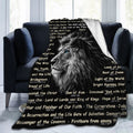 Bible Verse Blanket Christian Gifts (80X60Inch)- Religious Throw Blanket Soft Lightweight Cozy Plush Warm Lion Blankets For Wome