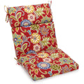Blazing Needles Spun Polyester Patterned Outdoor Squared Seat/Back Chair Cushion, 18 x 38, Alenia Pompeii