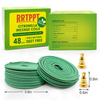 Citronella Incense Coils, Made From Natural Plants, Suitable For Outdoors, Indoors, By The Pool, In The Yard, 48 Coils And 2 Coi
