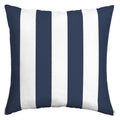 Arden Selections Outdoor Toss Pillow, 16 X 16, Rain-Proof, Fade Resistant 16 X 16, Sapphire Blue Cabana Stripe