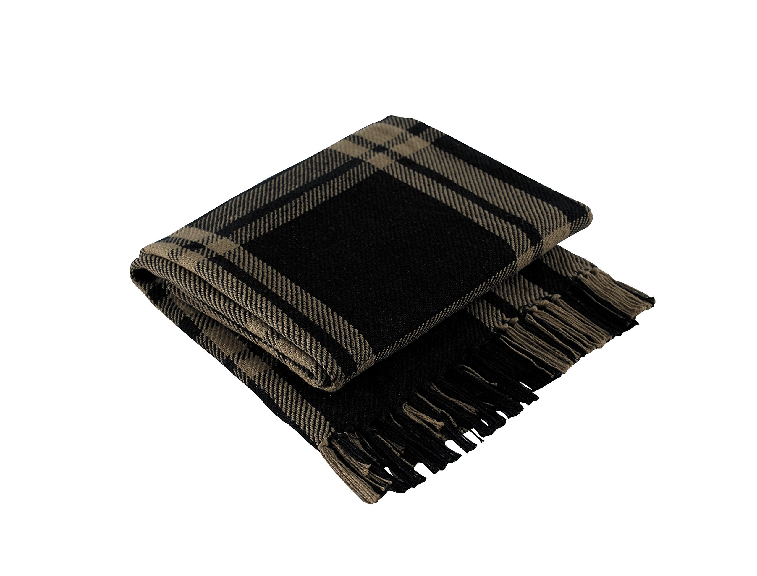 Park Designs Sturbridge Black Throw Blanket