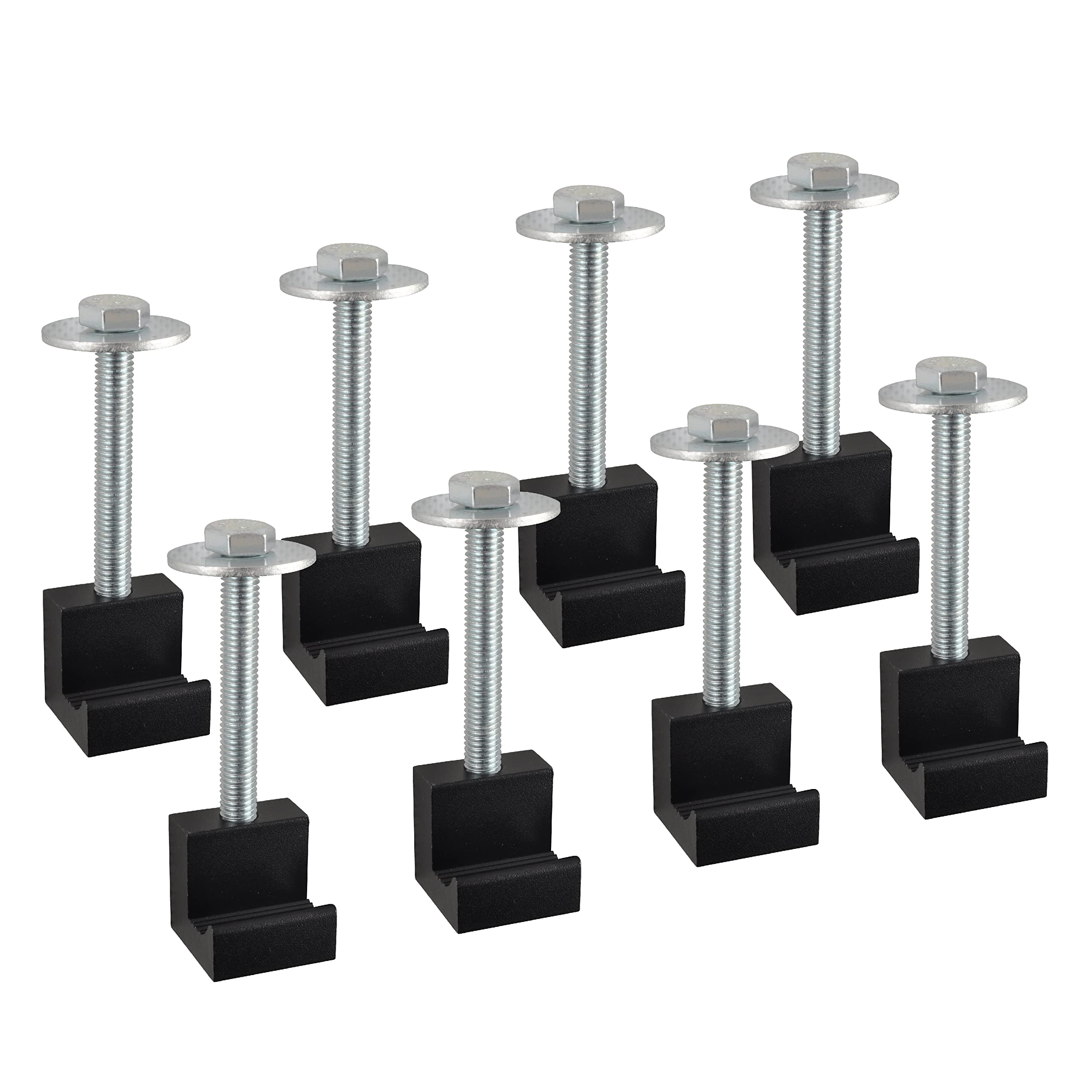 Fgjqefg Truck Tool Box Mouting Kit, Pickup Truck Bed Tie Downs Aluminum J Hooks No Drilling For Crossover Tool Box-8Pcs