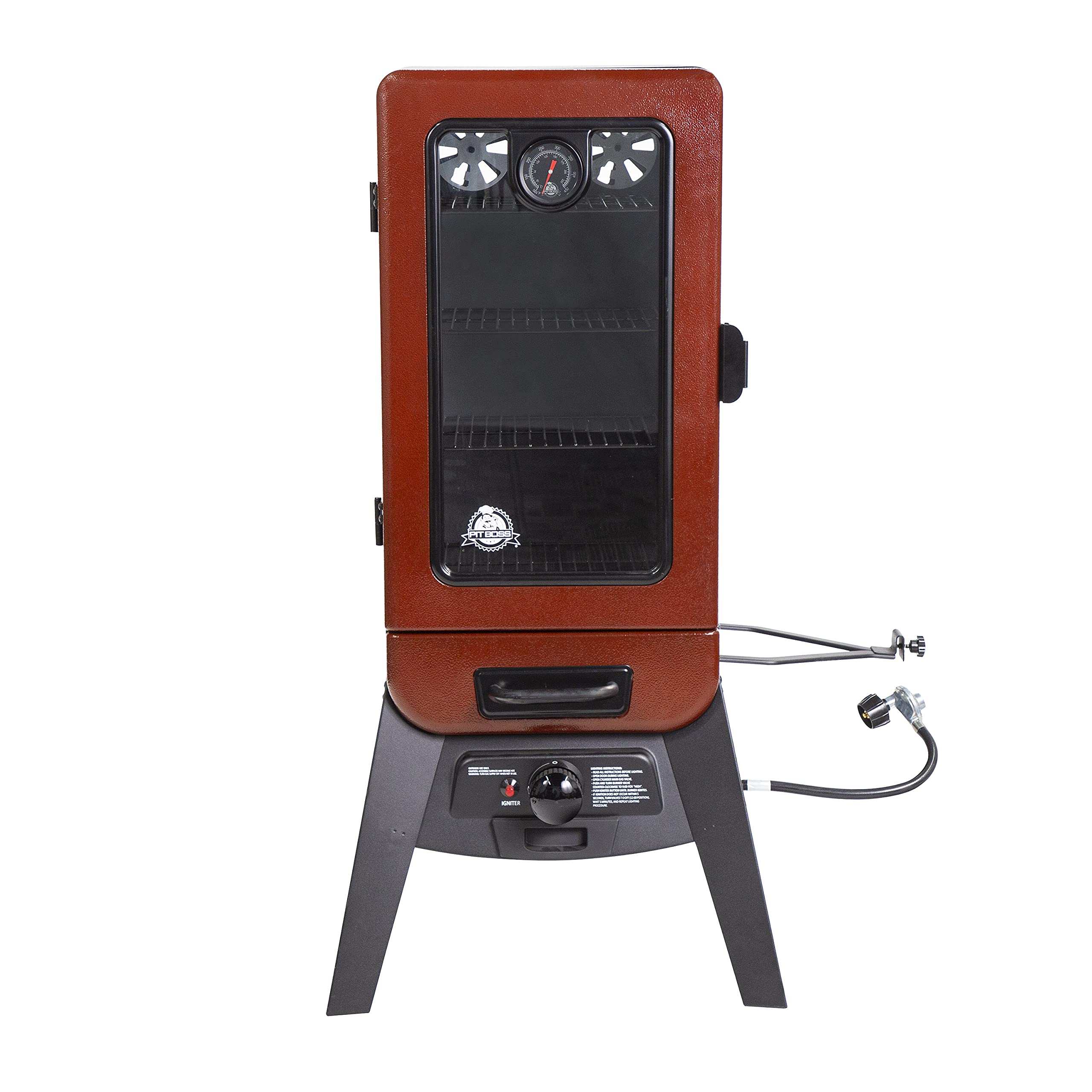 Pit Boss Grills Pbv3G1 Vertical Smoker, Red Hammertone 684 Sq Inches (Pack Of 1)