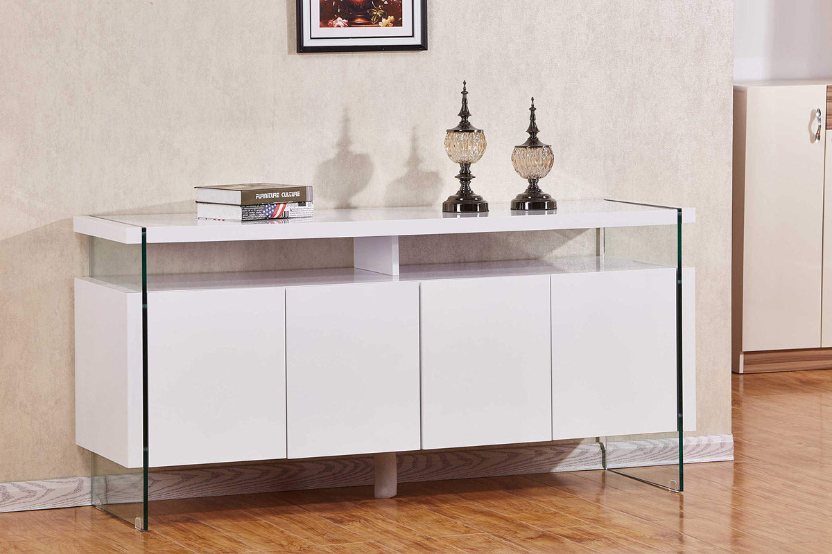 Best Quality Furniture Best Quality White Four Door Server