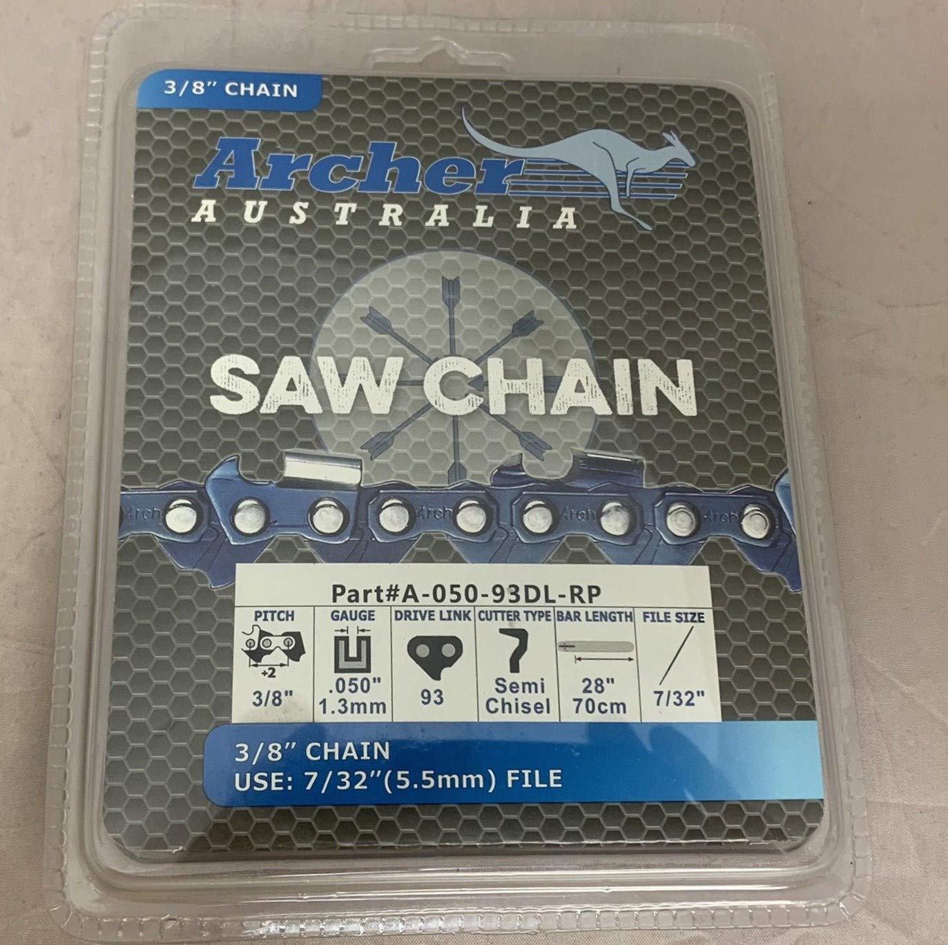 28' 3/8-050-93Dl Archer Ripping Chainsaw Chain Replaces 72Rd093G A1Ep-Rp-93E