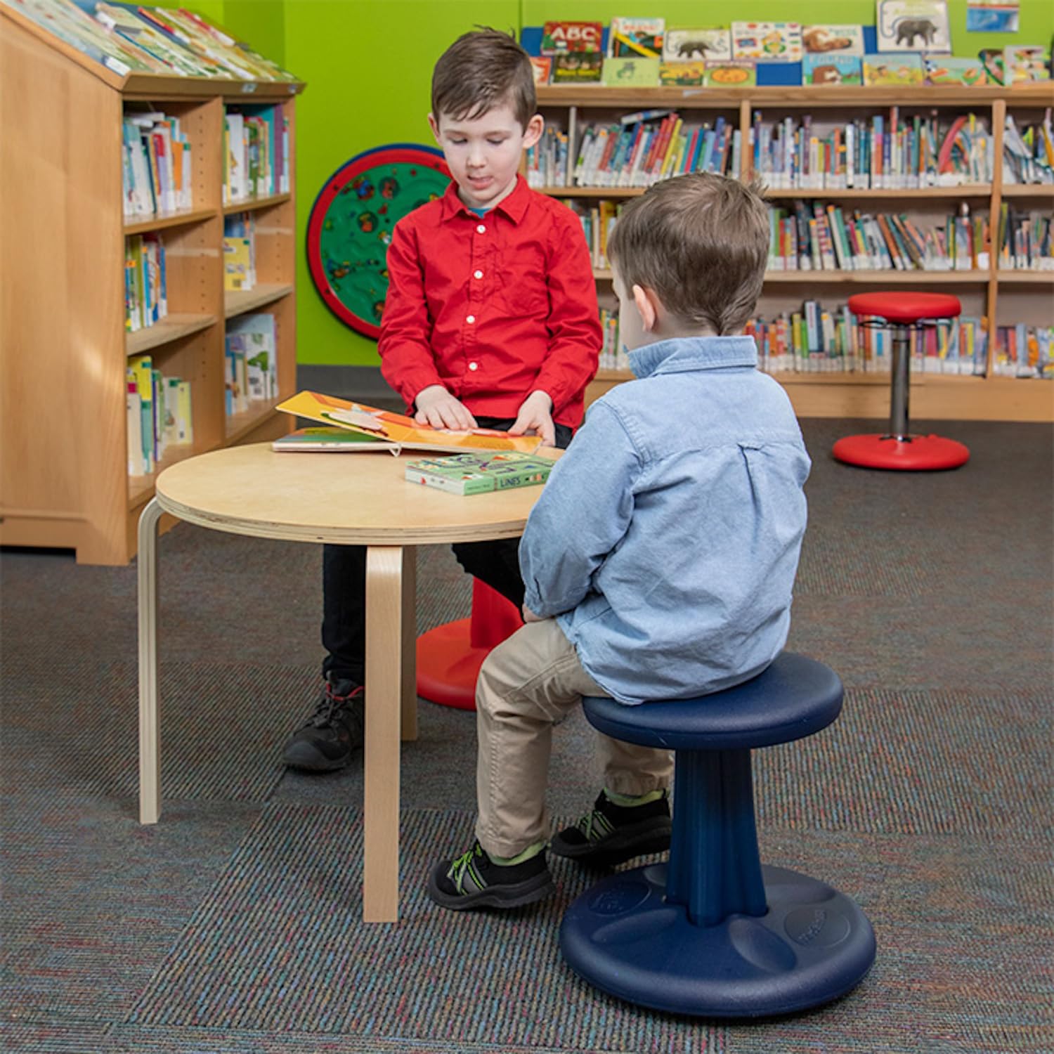 KORE Design Wobble Stool Chair, Girls + Boys Kid Desk Stools, Ergonomic Small Office Chairs, Flexible Seating for Active Kids, ADD/ADHD, Classroom, School, Home, Preschool (12in), Age 4-5 yrs, Teal