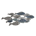 Danya B. School of Fish Modern Metal Wall Art, Perfect for Coastal, Nautical, Beach, or Boat Decor, Collector, Vacation House, B