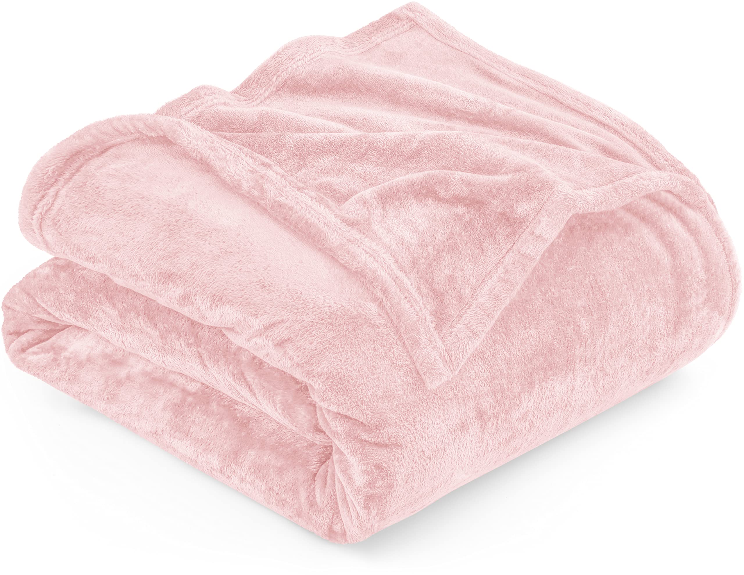Utopia Bedding Fleece Blanket Twin Size Pink 300Gsm Luxury Anti-Static Fuzzy Soft Microfiber Bed Blanket (60X80 Inch)