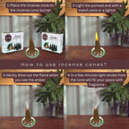 Cedar Incense Cones - Total 20 Cone Incense - Dual Pack Of 10 Insence Cones - Incense Cones Scented - Cone Incense Scents - Inse
