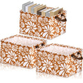 FYSUIMU 3Pcs Cielito Lindo Storage Basket Foldable Storage Box with Handle Platos De Barro Terracotta Flower Large Organizer Bin
