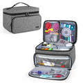 LUXJA Sewing Accessories Organizer with 2 Detachable Clear Pockets, Sewing Supplies Organizer (Patent Design), Gray