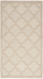 Nourison Easy Care Modern Indoor/Outdoor Cream 2' X 4' Area Rug, Easy Cleaning, Non Shedding, Bed Room, Living Room, Dining Room, Backyard, Deck, Patio (2X4)
