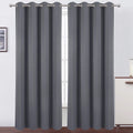 Lemomo Blackout Curtains 66 X 84 Inch/Grey Curtains Set Of 2 Panels/Thermal Insulated Room Darkening Bedroom Curtains